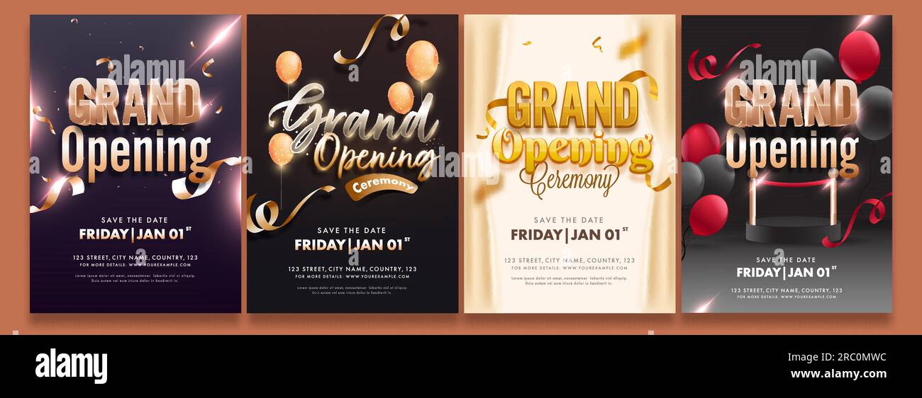 Grand opening ceremony invitation template layout Vector Image, opening  ceremony 