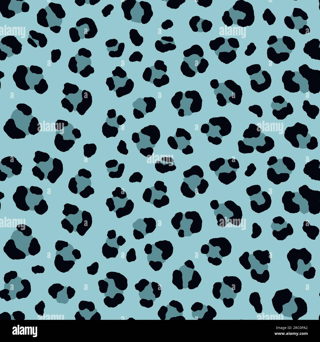 Blue leopard print and leopard background image - Stock