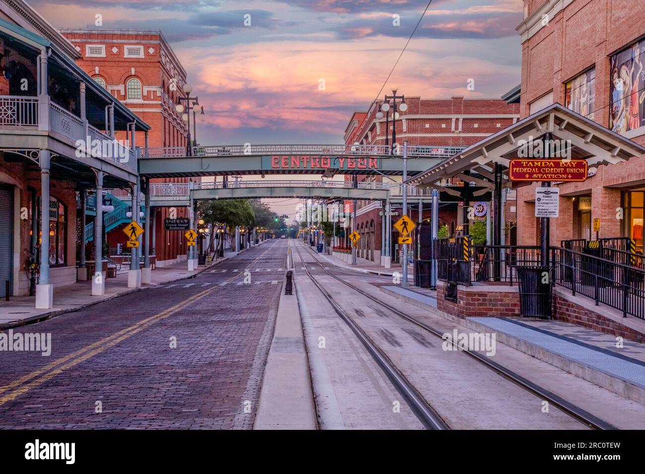 Centro Ybor, Ybor City on E. 8th Ave., between 15th and 17th Streets, Tampa, Fl. Stock Photo