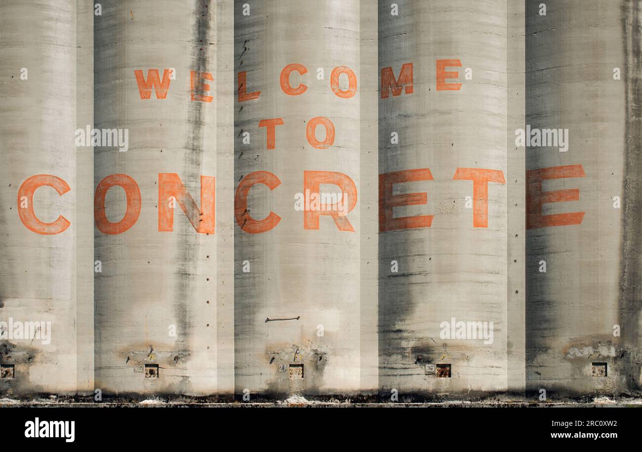 To Concrete' Grain Elevator, Concrete, Washington, USA Stock