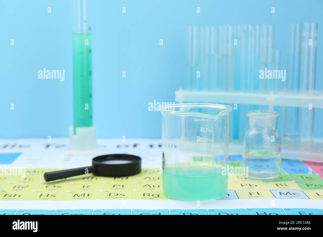 Chemical elements magnifying glass hi-res stock photography and images ...