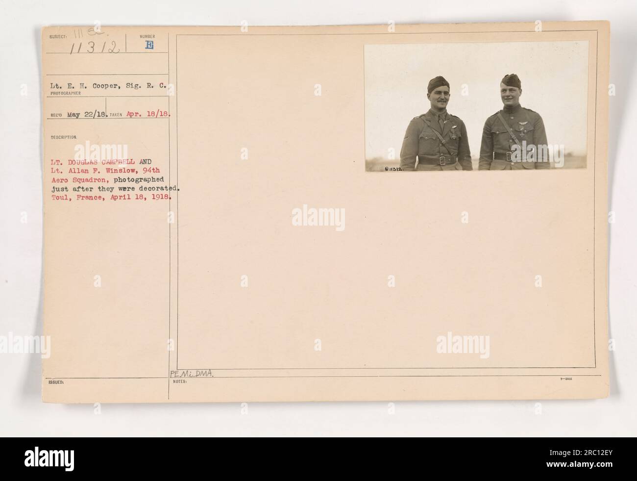  lt douglas campbell and lt allan f winslow 94th aero squadron