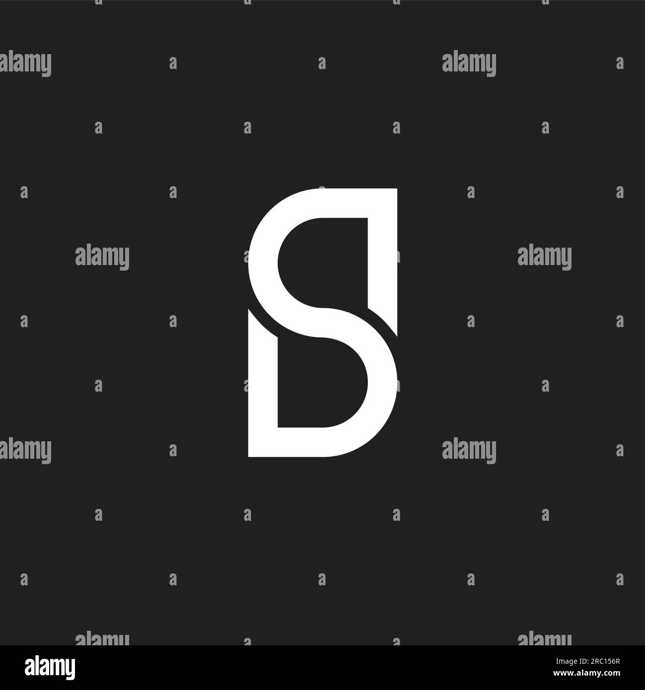 letter sd infinity smooth logo vector Stock Vector