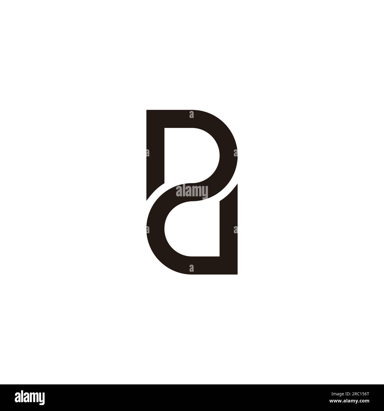 letter pd infinity smooth logo vector Stock Vector