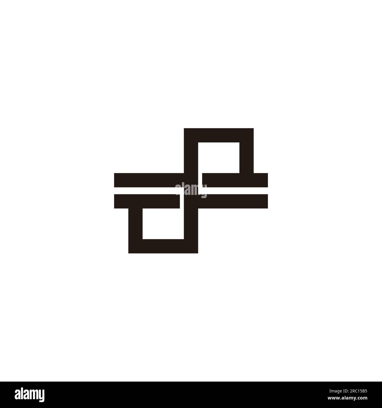 letter dp infinity stripes logo vector Stock Vector