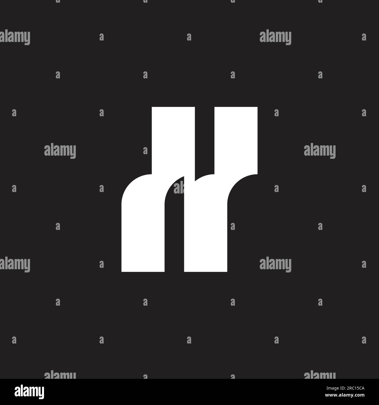 letter n stripes curves ribbon geometric logo vector Stock Vector Image ...