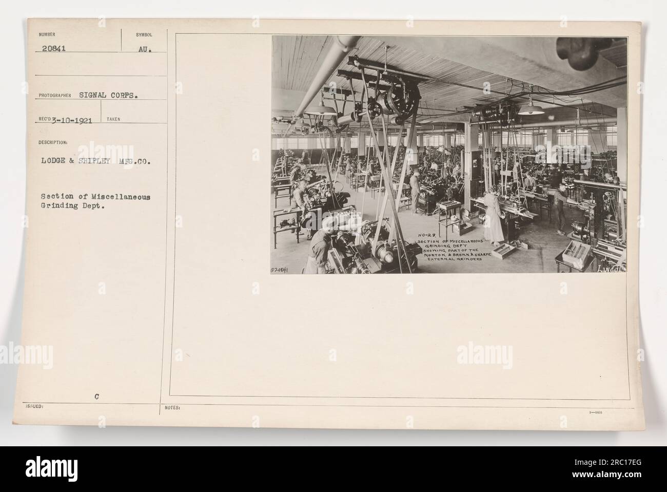 Image showing a section of the Miscellaneous Grinding Department at ...
