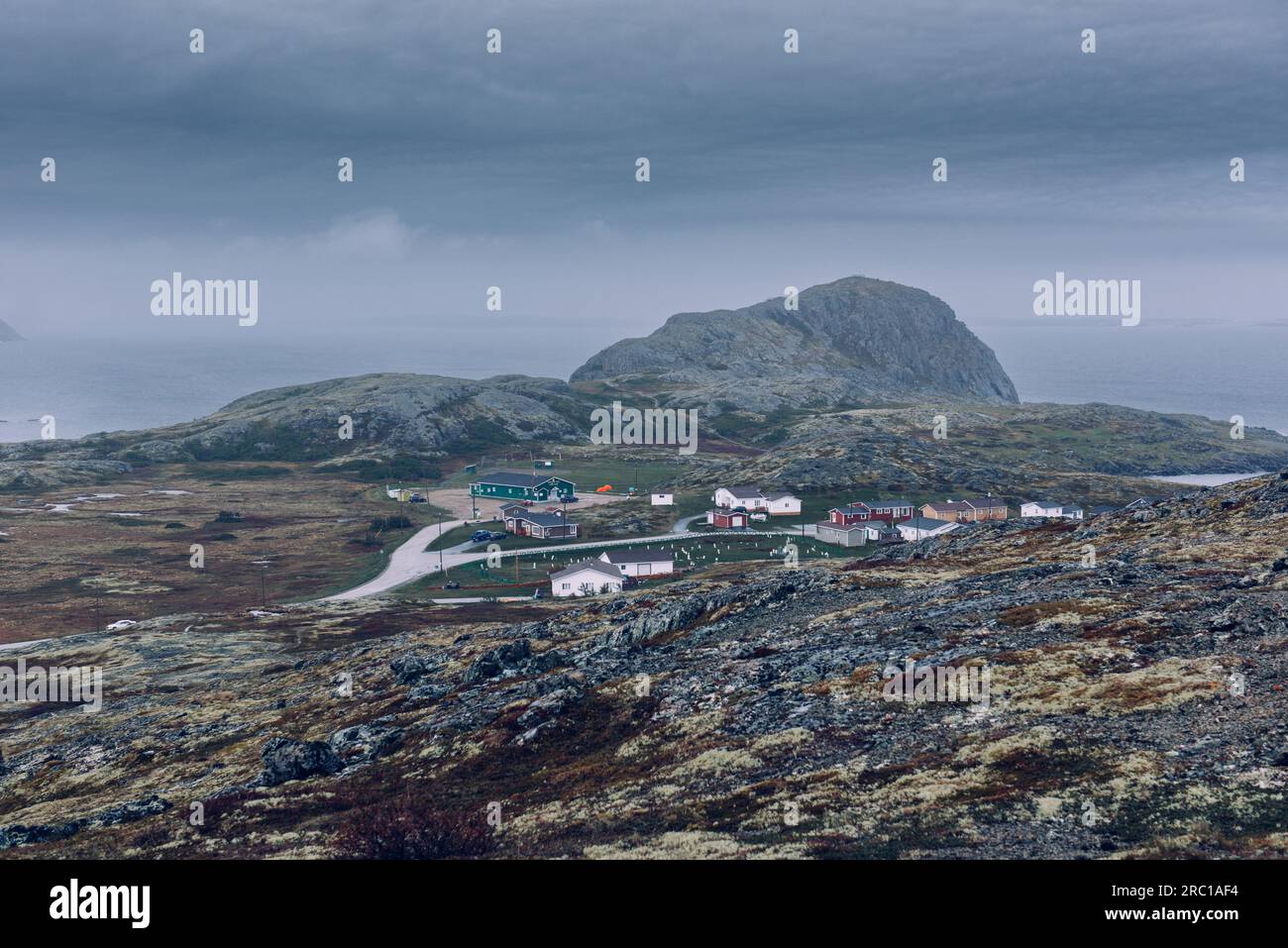 Hills of Fogo Island, Newfoundland, Canada. Stock Photo