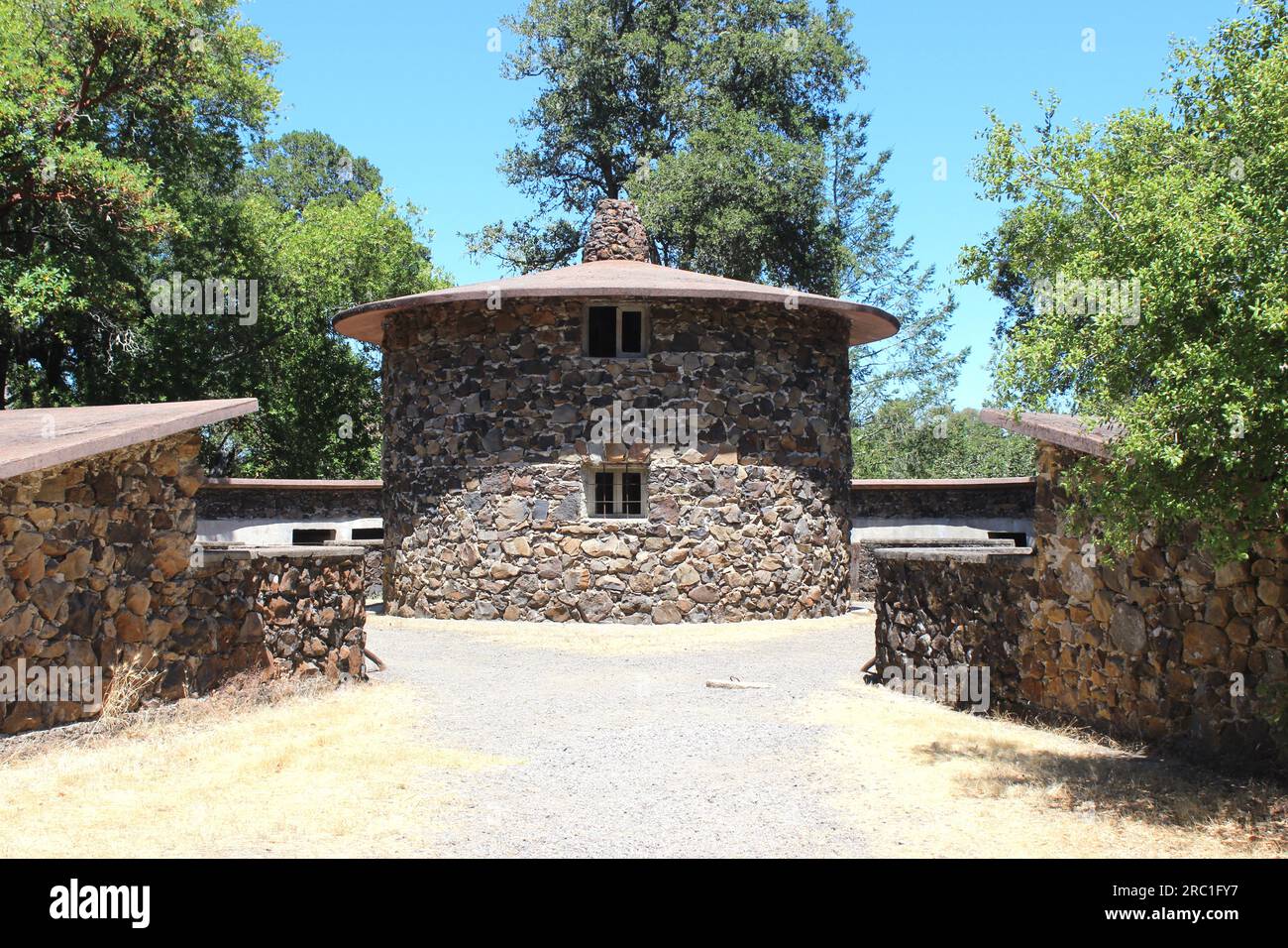 Pig Palace, Beauty Ranch, Jack London State Historic Park, Glen Ellen, California Stock Photo