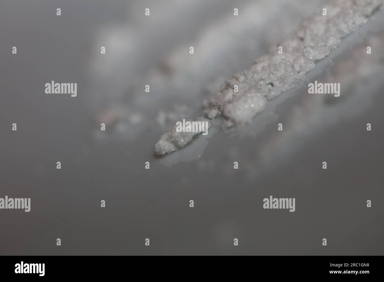 Cocaine lines on white plate close up dope background high quality big