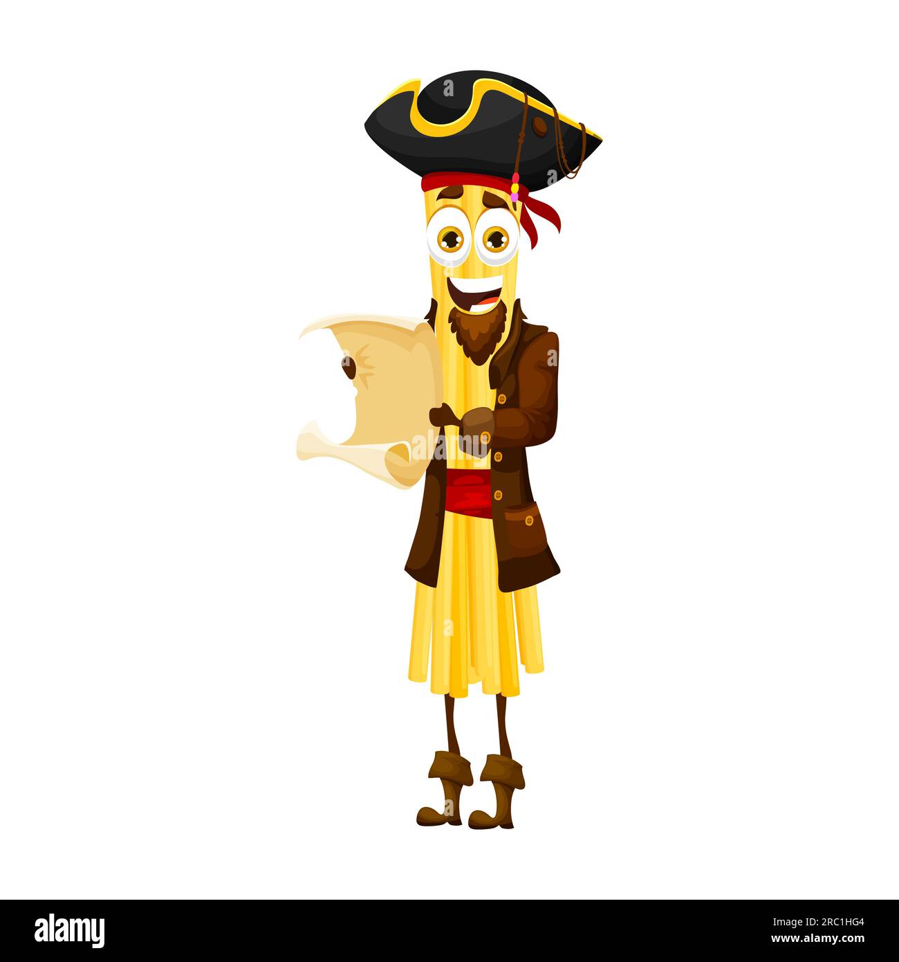 Cartoon italian pasta pirate character, sabre, gun 29693913 Vector Art at  Vecteezy