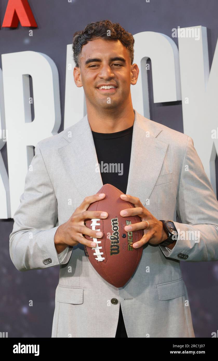 Los Angeles, Ca. 11th July, 2023. Marcus Mariota at the LA Premiere of