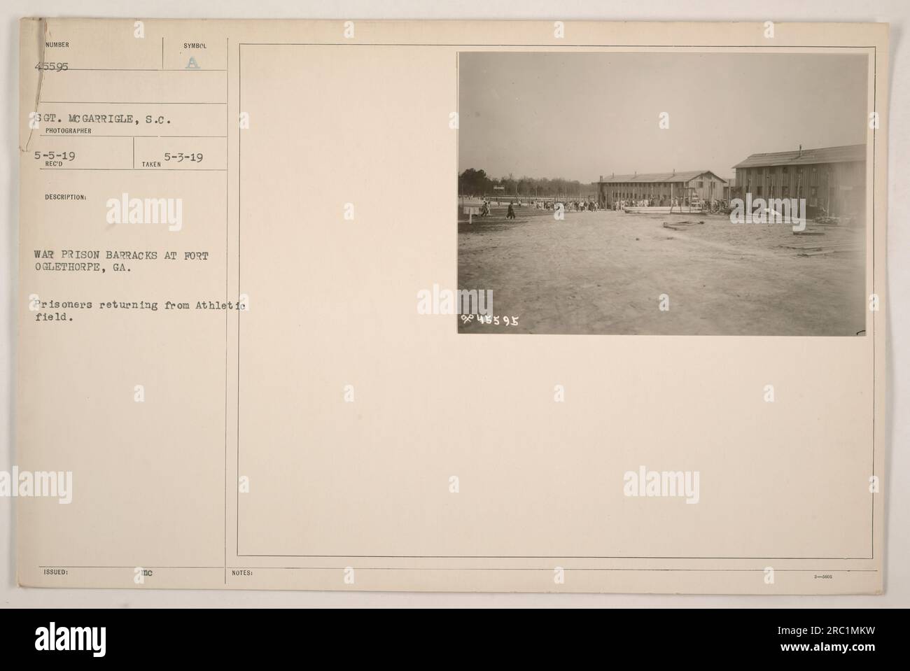 Returning war prisoners from an athletic field at Fort Oglethorpe