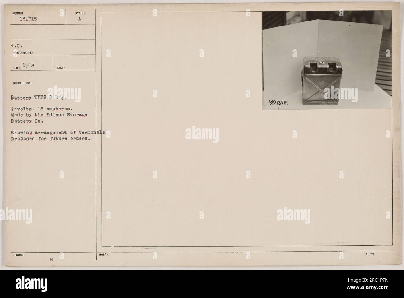 Edison storage battery co hires stock photography and images Alamy