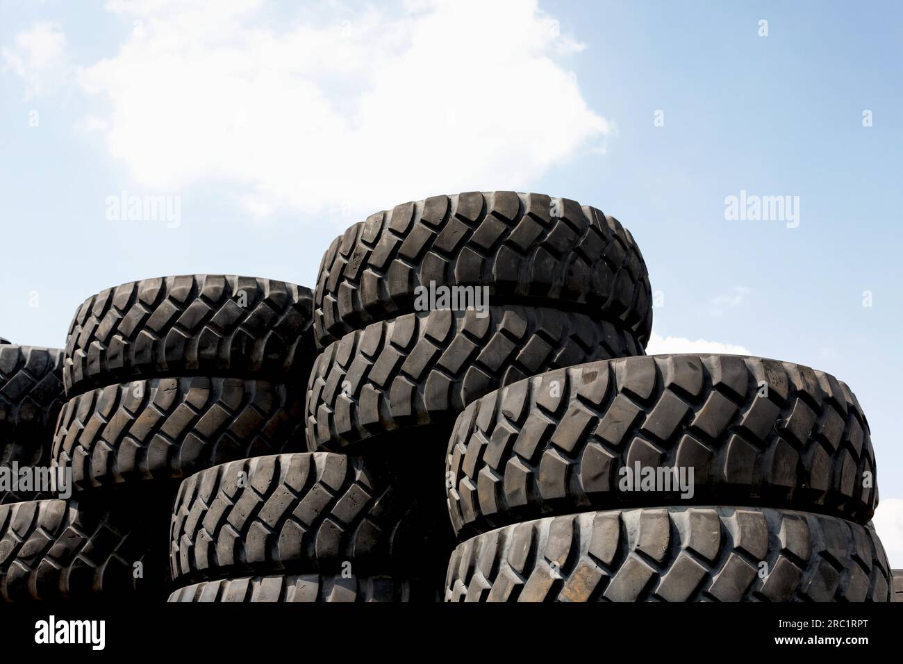 Tyre stack Stock Photo