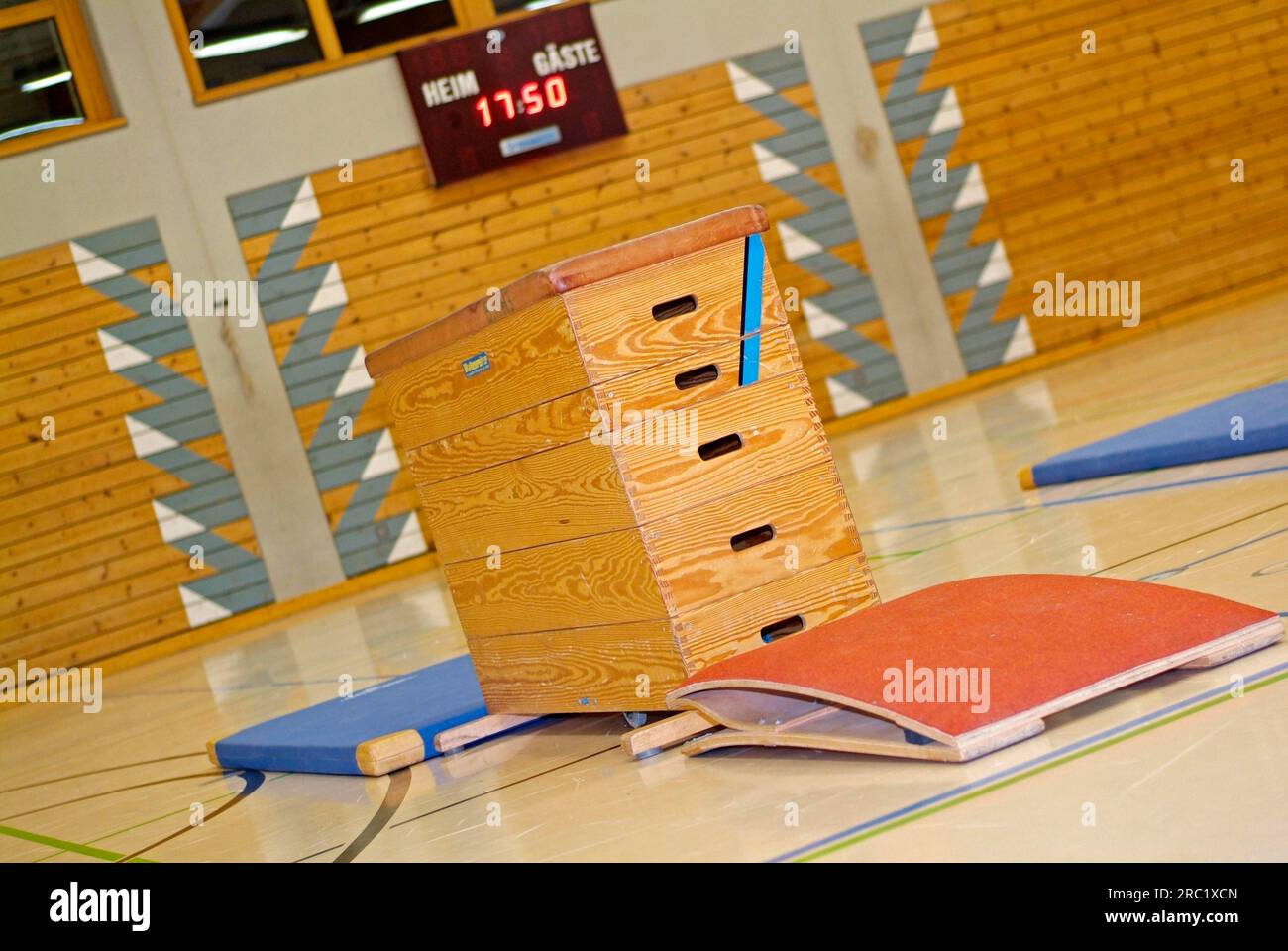 Gymnasium with sports equipment, Oberstdorf, Bavaria, sports equipment