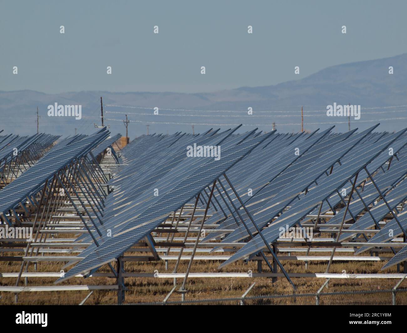 Solar Panels in a Power Plant Stock Photo - Alamy