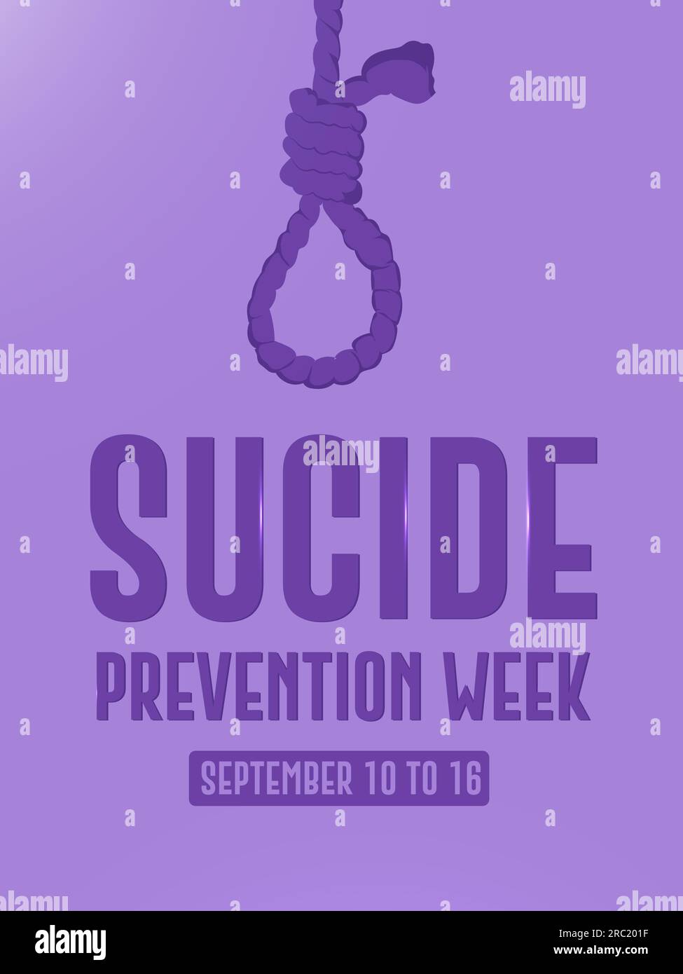Suicide Prevention Week September 10 to 16 awareness of preventing suicide concept. Vector poster design illustration. Stock Vector
