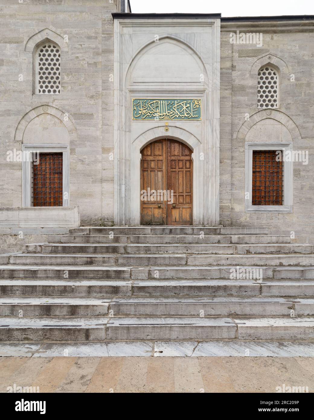 Closed Entrance of Yeni Valide I Mosque, or Yeni Valide Camii, an 18th
