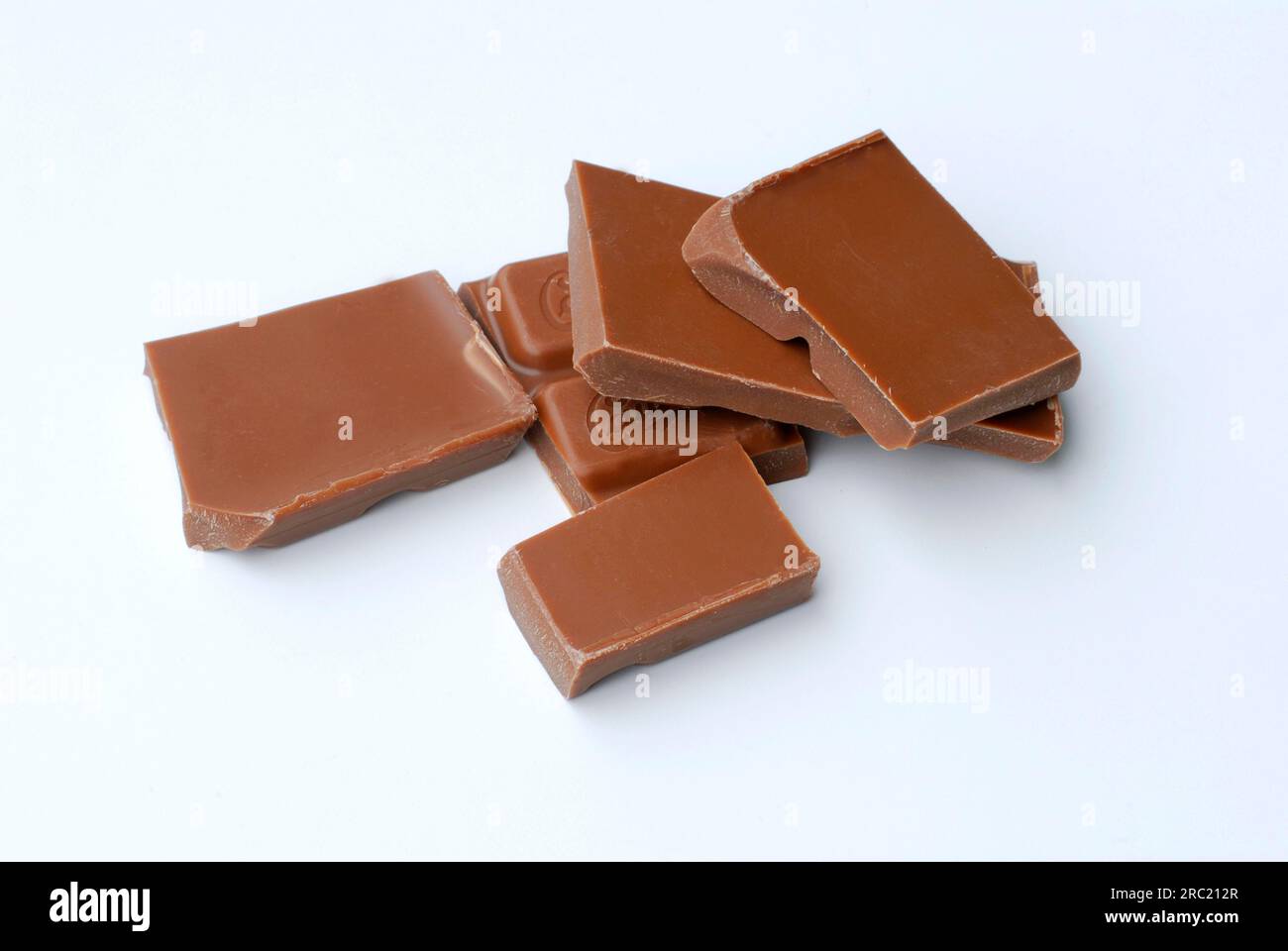 Chocolate pieces, piece, chocolate piece Stock Photo