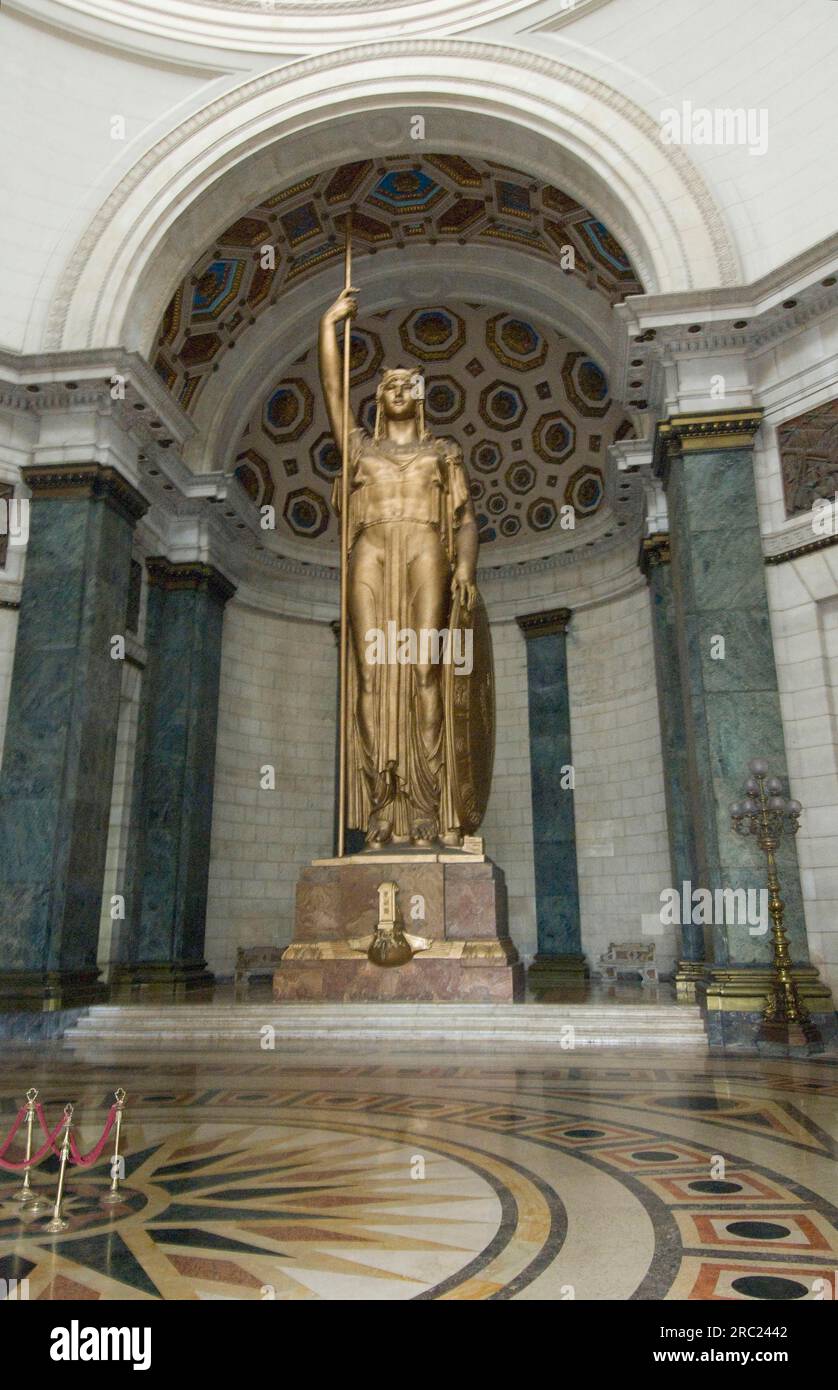 La Estatua de la Republica, Bronze Statue, State House, El Capitolio, Havana, Cuba Stock Photo