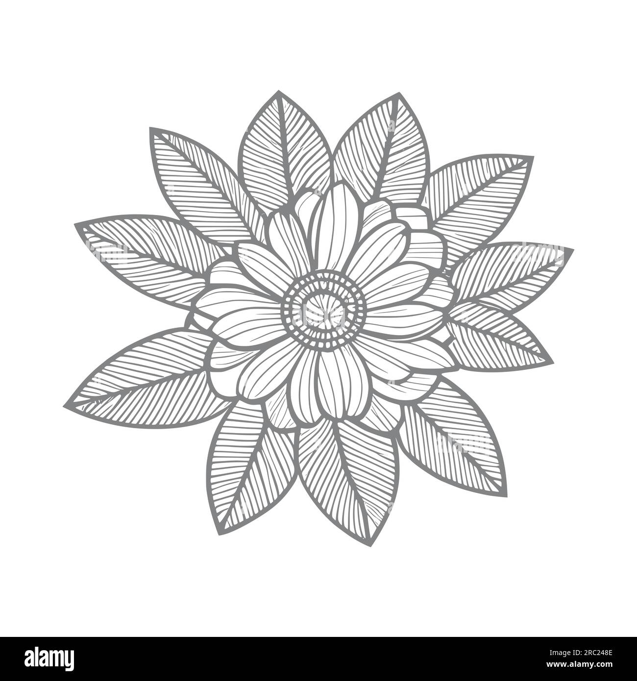 Abstract flower coloring pages hi-res stock photography and images - Alamy