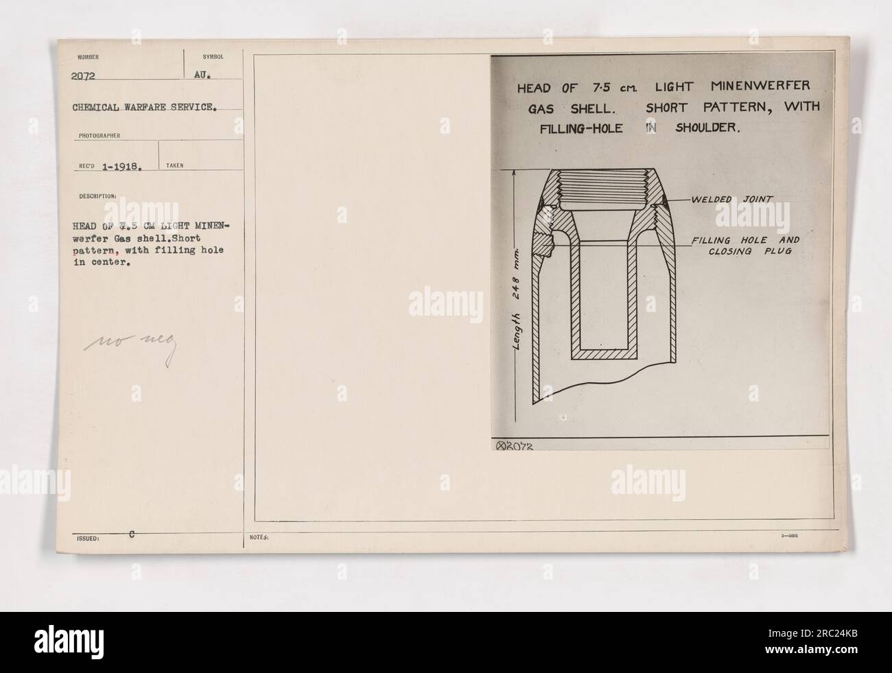 3 5 cm light minenwerfer gas shell hi-res stock photography and images ...