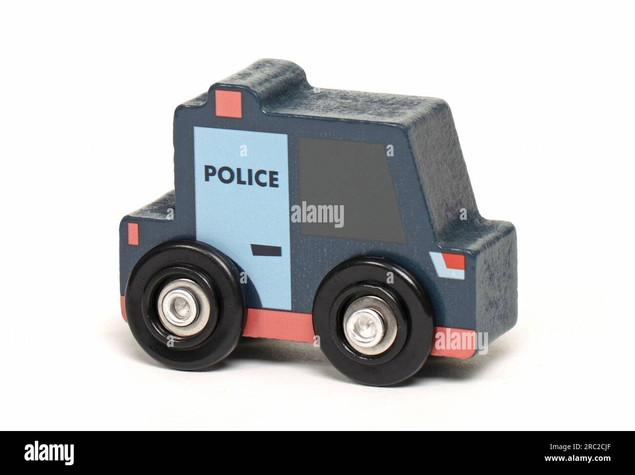 Retro wooden toy car isolated on a white background Stock Photo - Alamy