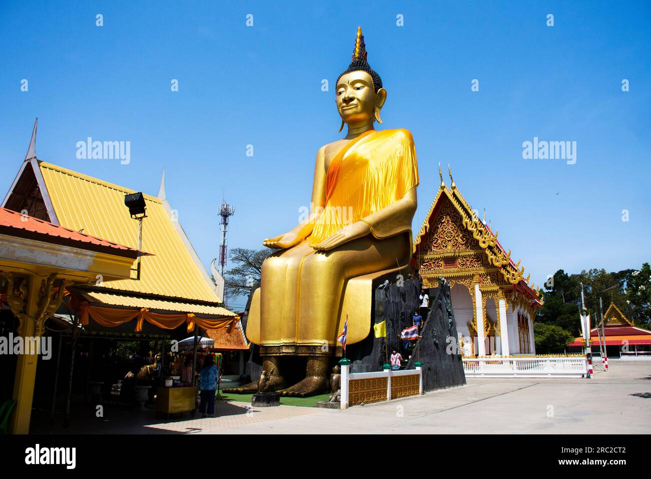 Pa Lelai buddha statue or Buddha receiving food offerings from elephant