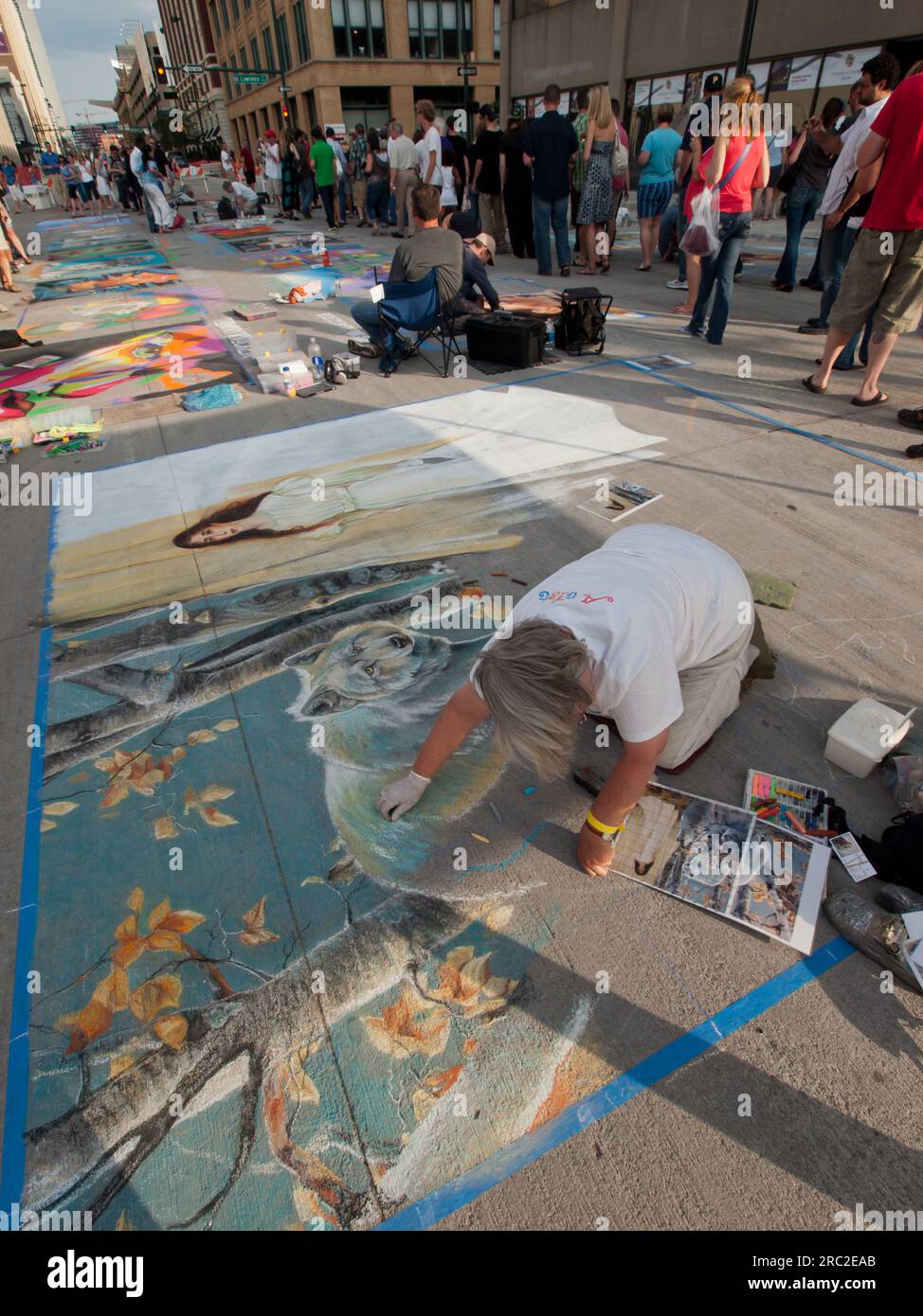 Chalk Art Festival Stock Photo Alamy
