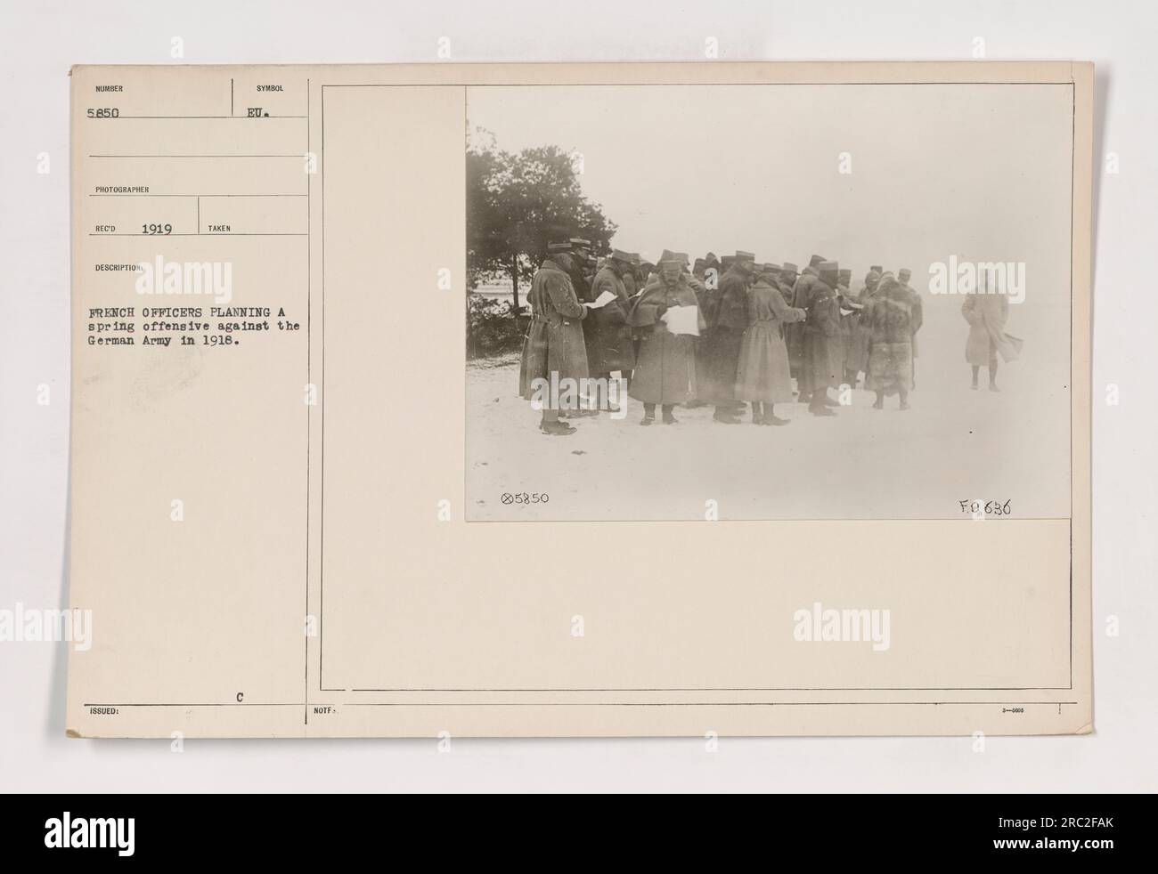 Spring Offensive Activites French officers planning a spring offensive against the German Army in ...