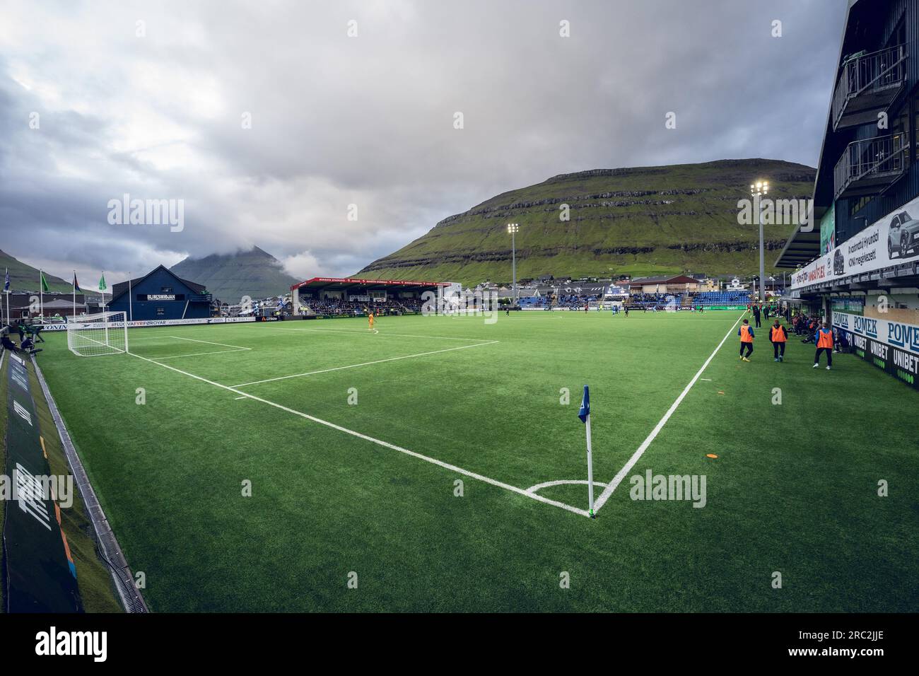 Arni Frederiksberg of KI Klaksvik scores the first goal during the News  Photo - Getty Images