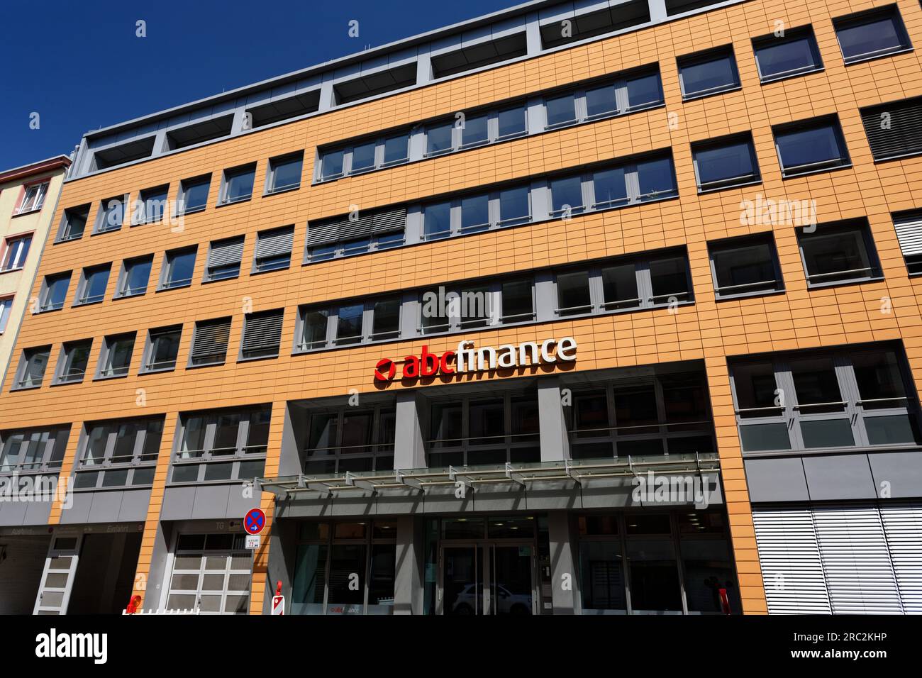 cologne, germany july 11 2023: administration building of the leasing company abcfinance in the belgian quarter of cologne Stock Photo