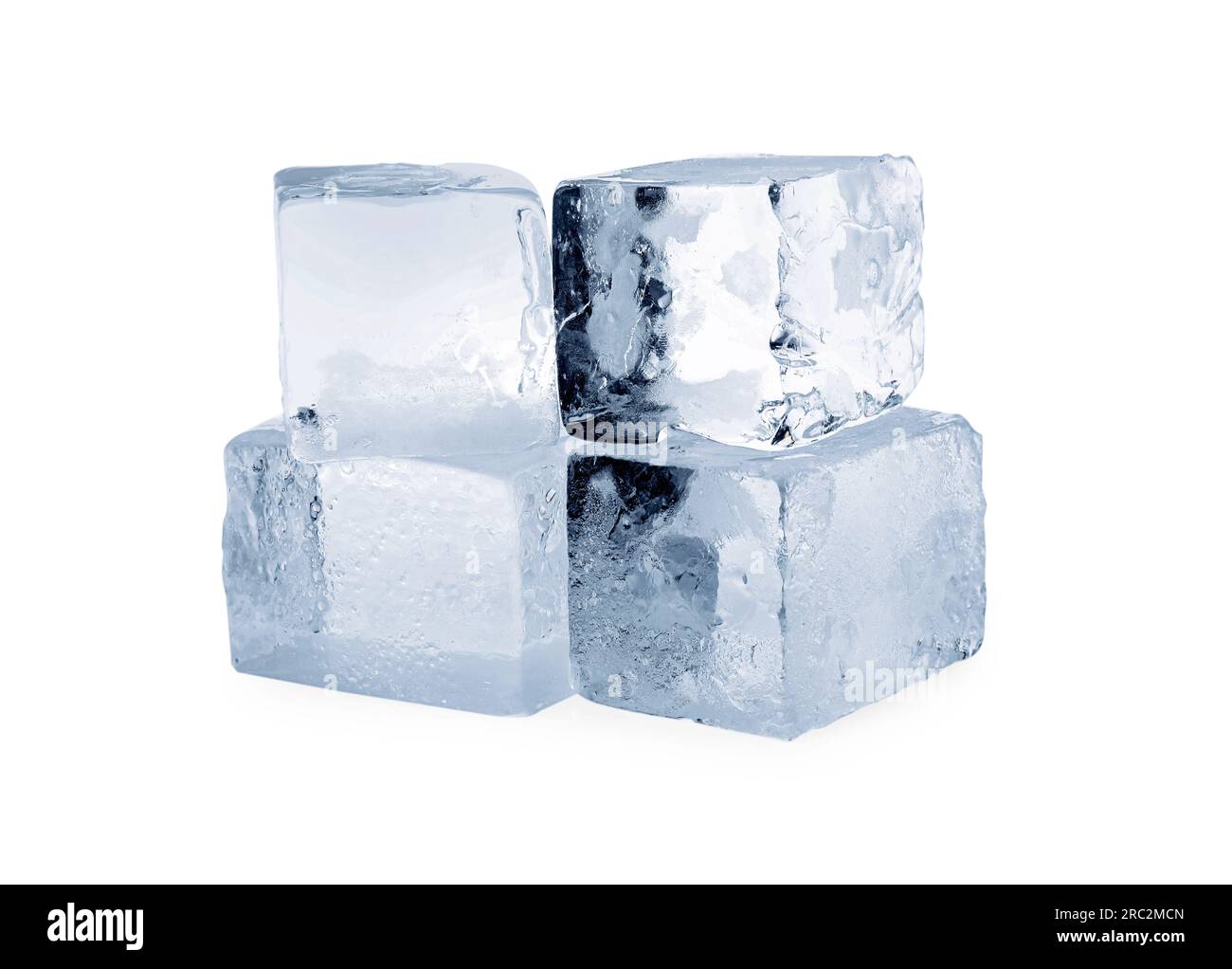Crystal clear ice cubes isolated on white Stock Photo Alamy
