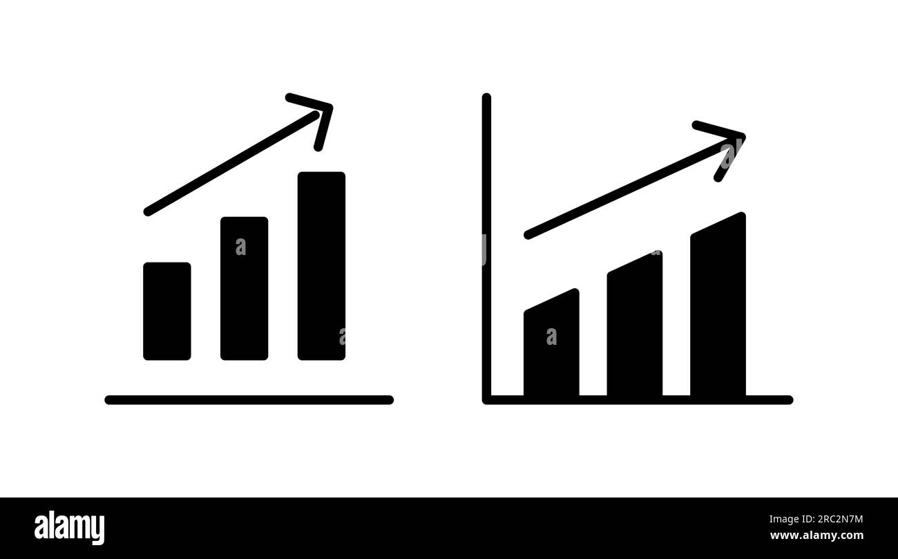 Growing graph Icon vector. Chart icon. Graph Icon Stock Vector Image ...