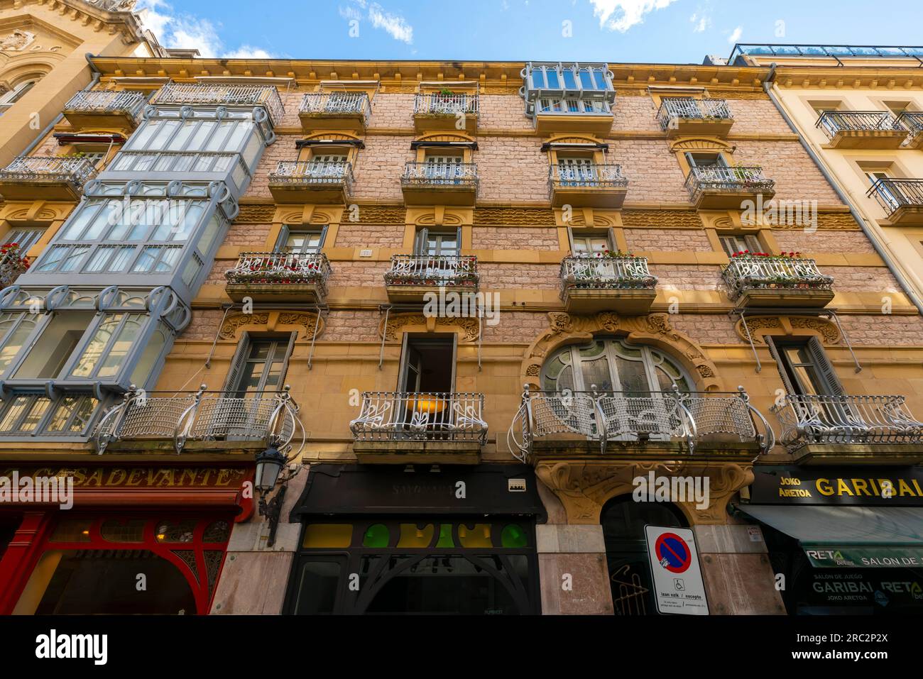 Art Decor building. San Sebastián, Basque country, Spain. Stock Photo