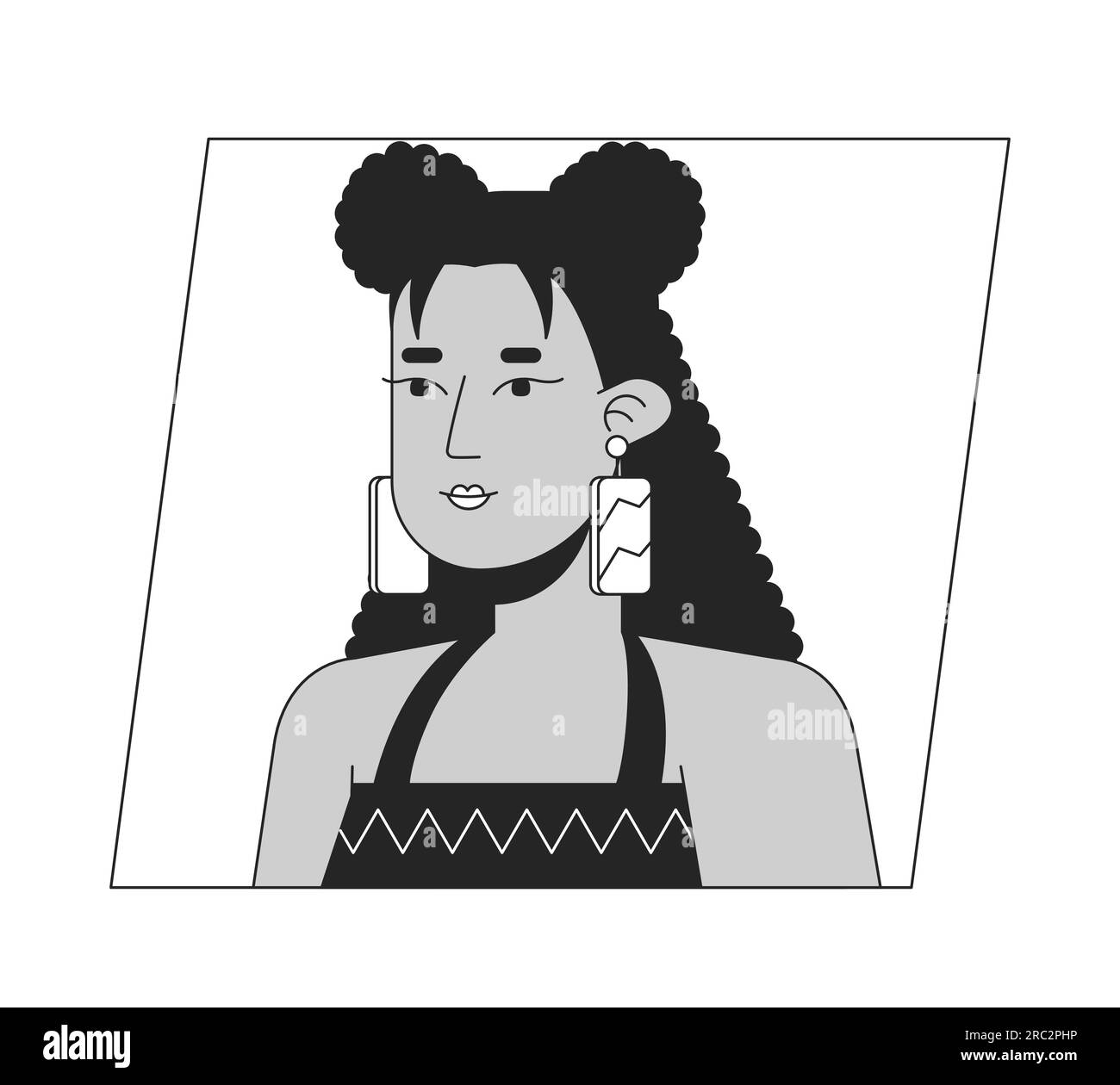 Monochrome woman avatar silhouette. User icon vector in trendy