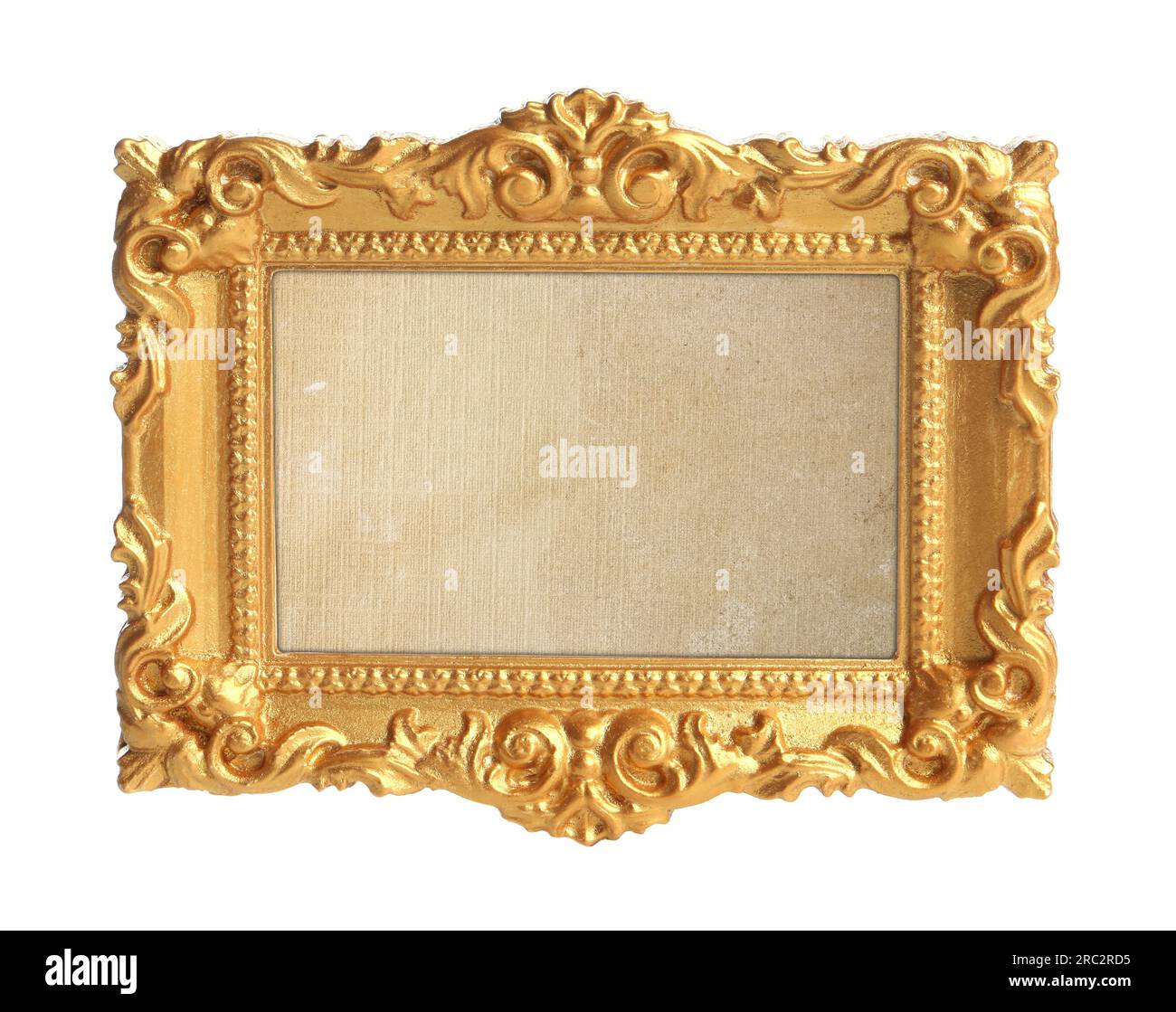 Beautiful empty vintage frame isolated on white Stock Photo - Alamy
