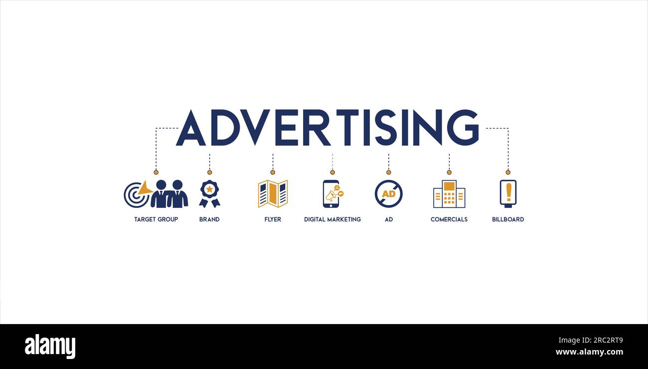 Advertising vector illustration concept with icons of target group