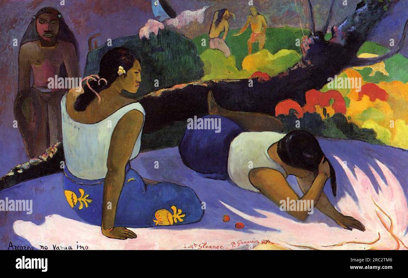 Reclining Tahitian Women 1894; France by Paul Gauguin Stock Photo - Alamy