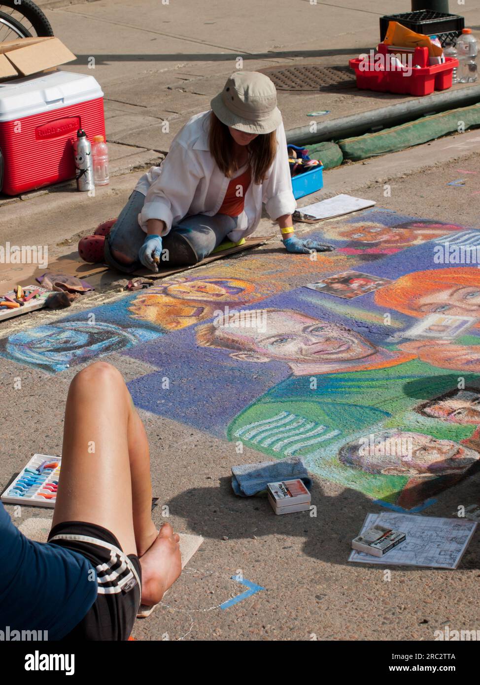 Chalk Art Festival Stock Photo Alamy