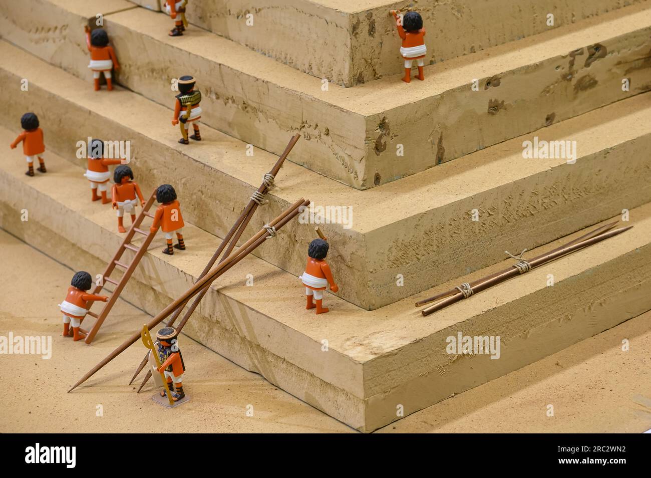 Ancient Egypt a display with toys by Playmobil in El Corte Ingles