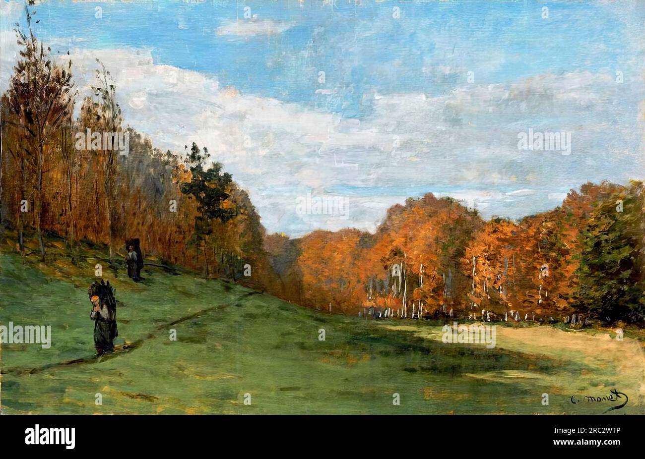 forest of fontainebleau'; monet hi-res stock photography and