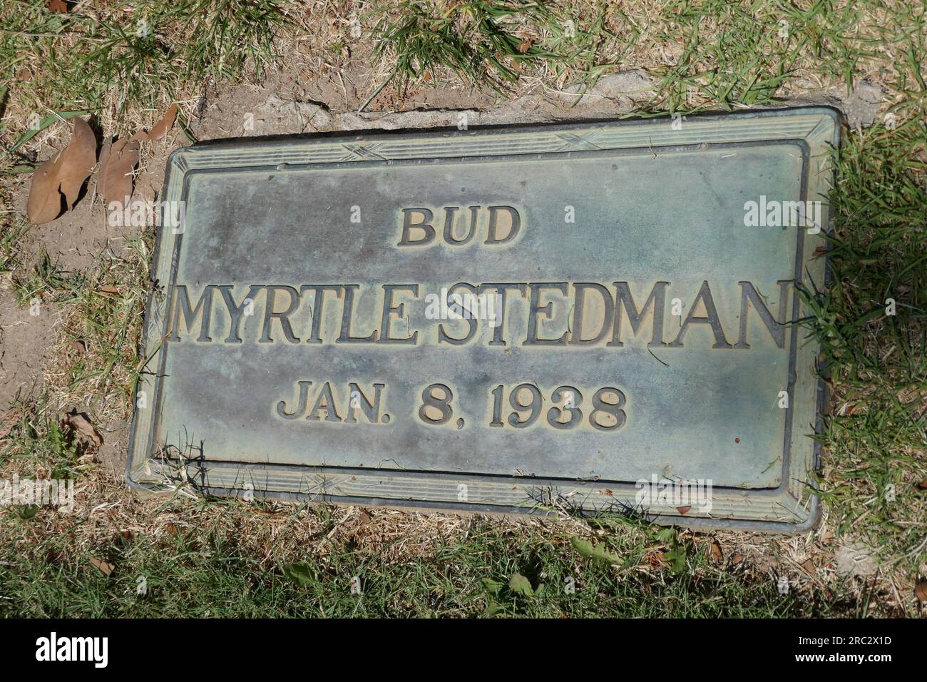 Inglewood, California, USA 11th July 2023 Actress Myrtle Stedman Grave