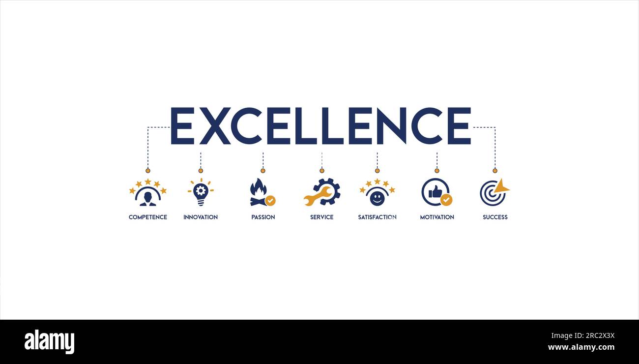Banner of excellence vector illustration concept with the icon of