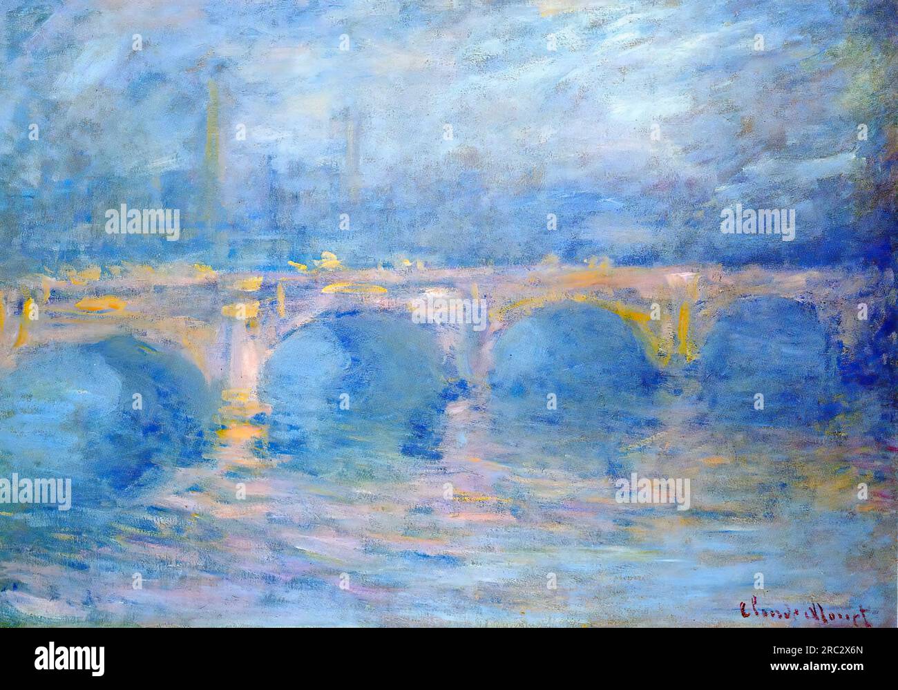 Claude Oscar Monet – Waterloo Bridge at Sunset, Pink Effect 1903 Stock Photo