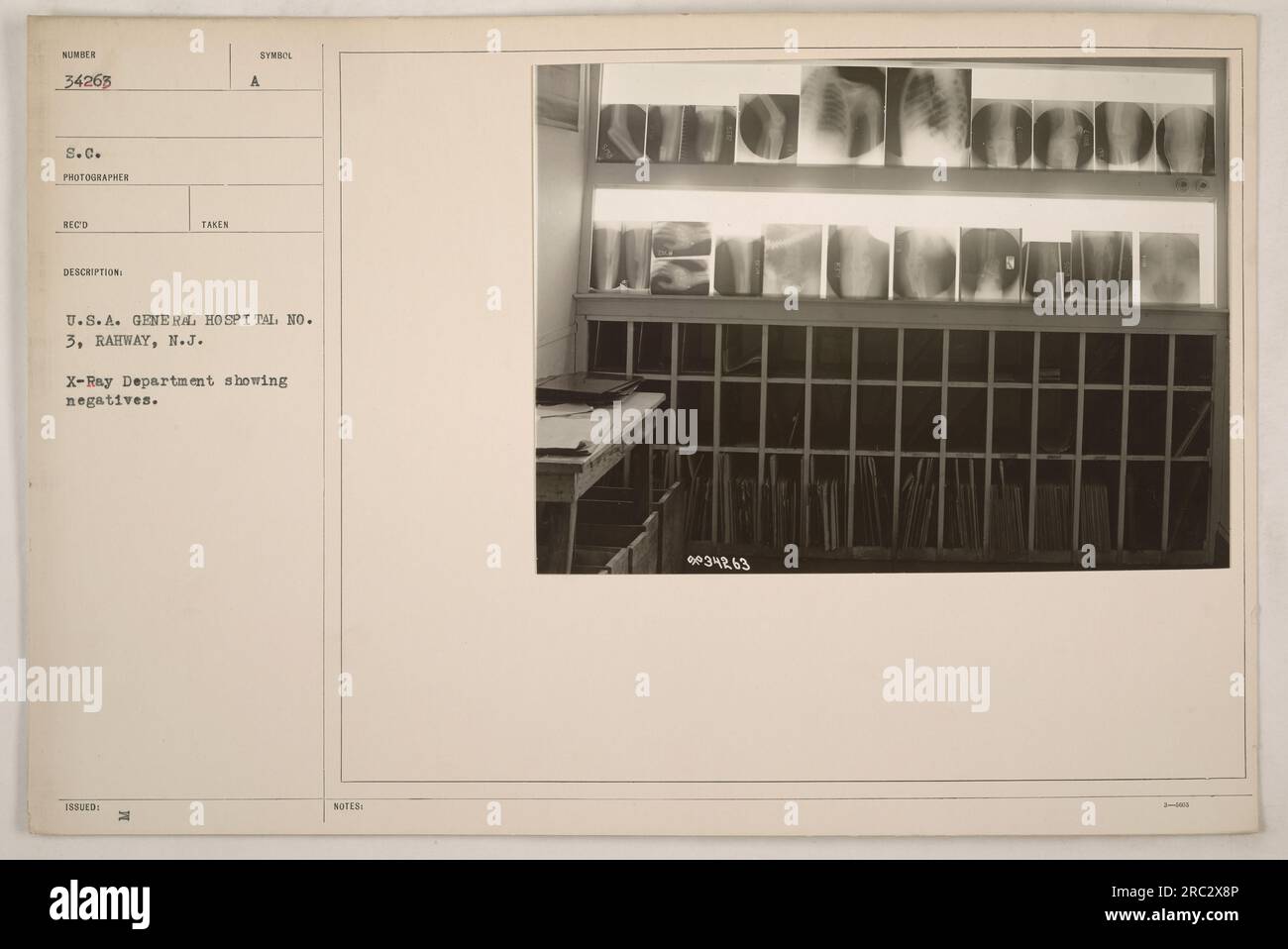 X-Ray Department at U.S.A. General Hospital No. 3 in Rahway, New Jersey ...