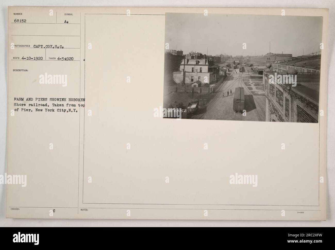 Aerial view of Hoboken, New Jersey, showing a combination of farm land