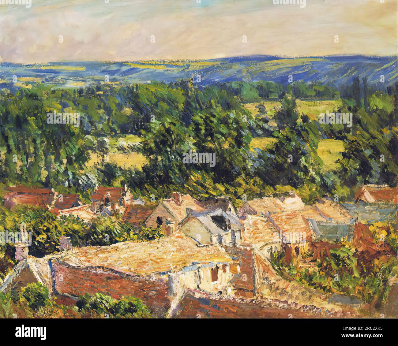 Claude Oscar Monet – View on village of Giverny 1886 Stock Photo