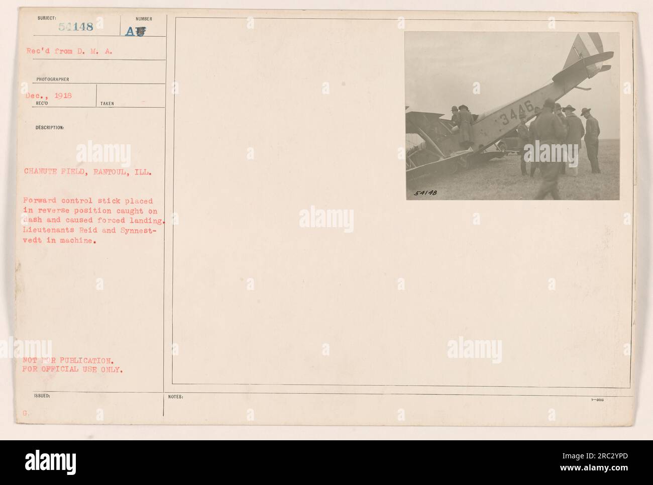Lieutenants Reid and Synnestvedt at Chanute Field, Rantoul, Ill